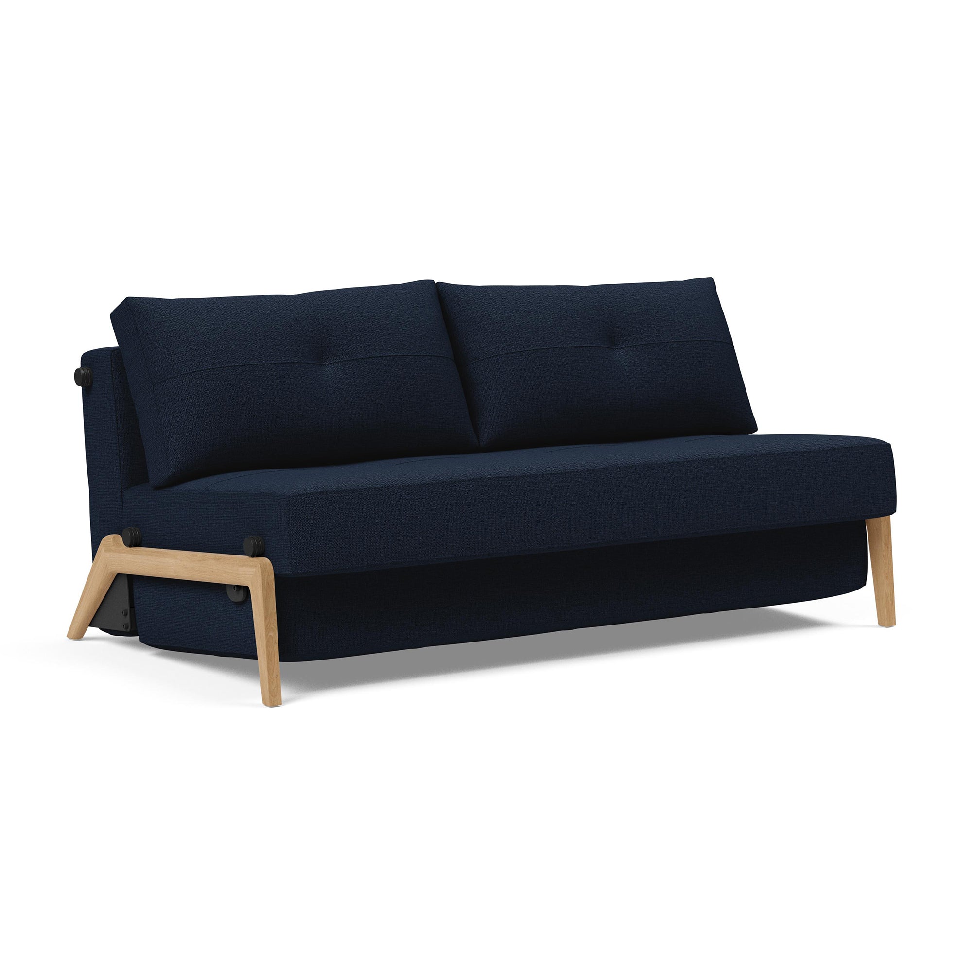 Innovation Living - Cubed 160 Schlafsofa | Innovation Living (528 Mixed Dance) dunkelblau / Eiche