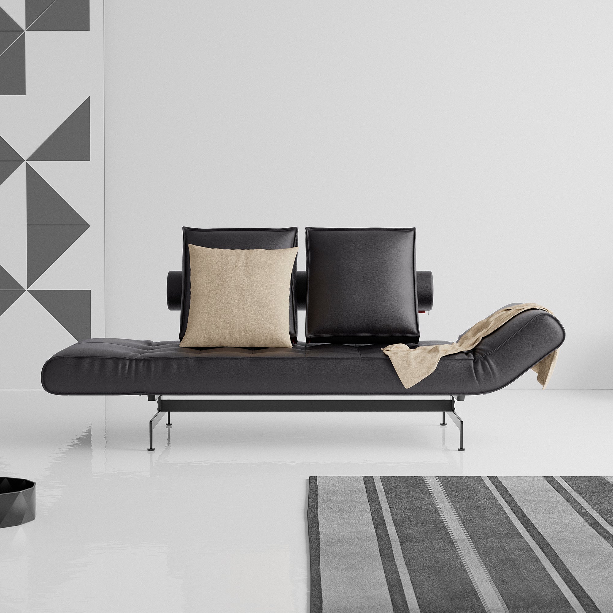 Innovation Living - Ghia Laser Tagesbett | Innovation Living Faunal black (550) / schwarz