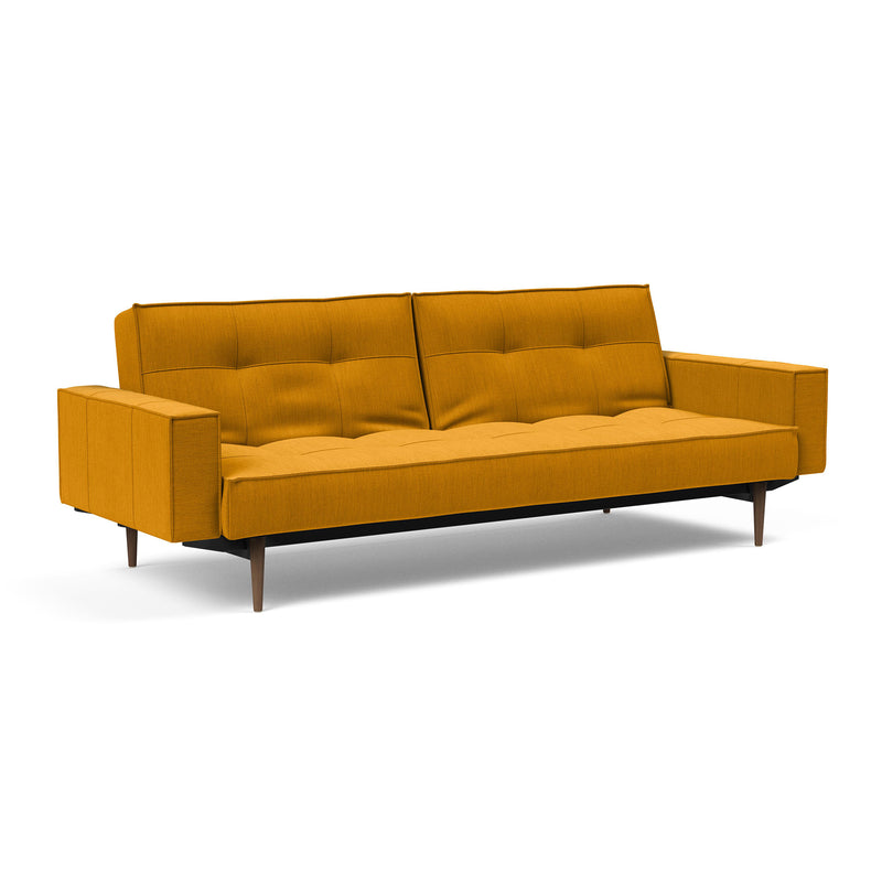 Innovation Living - Splitback Styletto Schlafsofa | Innovation Living Elegance burned curry (507) / mit Armlehnen