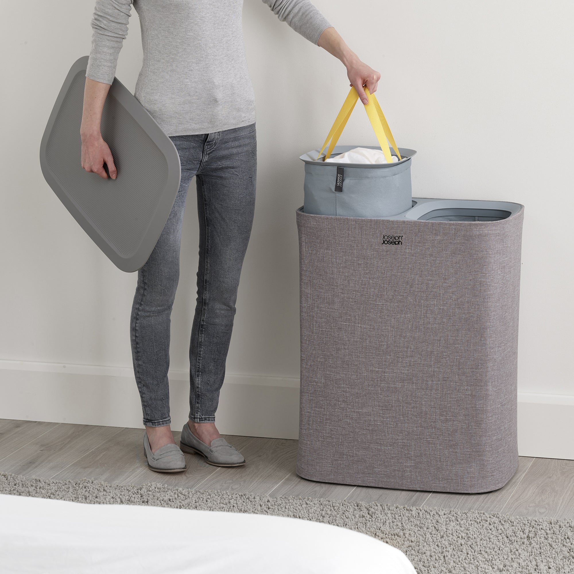Joseph Joseph - Tota Wäschekorb | 90 l / grau