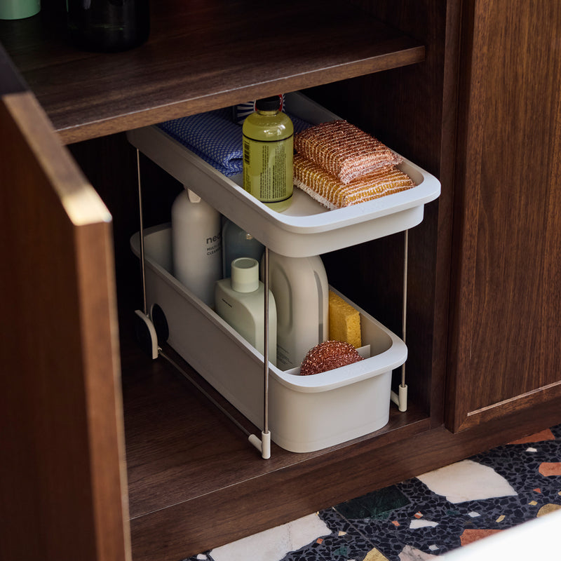 Joseph Joseph - CupboardStore | ausziehbarer Putzschrank mit Rollen / light stone