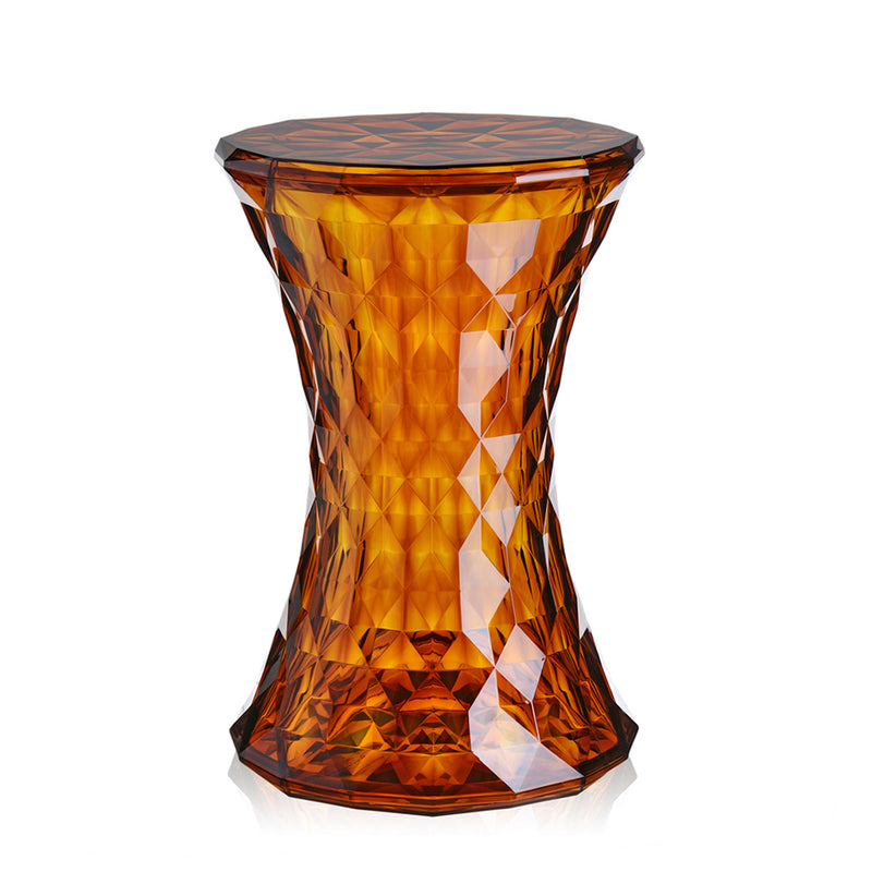 Kartell - Stone Beistelltisch und Hocker | bernsteinfarben