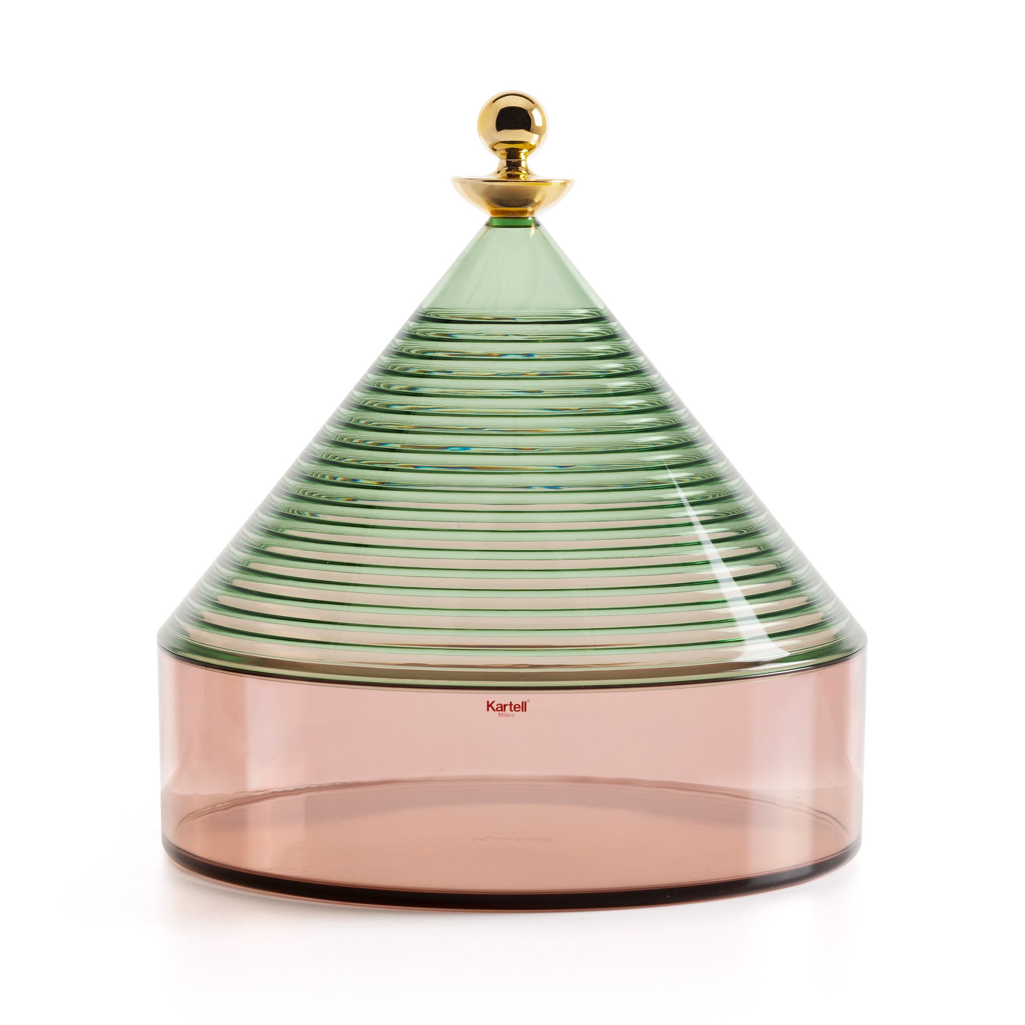 Kartell - Trullo Aufbewahrungsbehälter | Verde Salvia/rosa