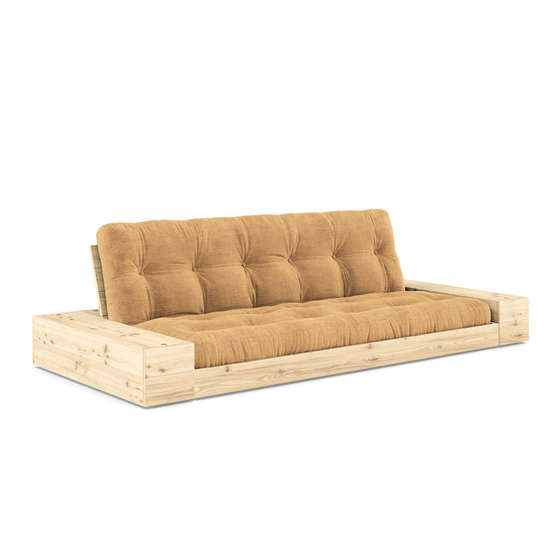 Karup Design - Base Schlafsofa mit Aufbewahrung | 515 Fudge Brown / 101 clear lacquered