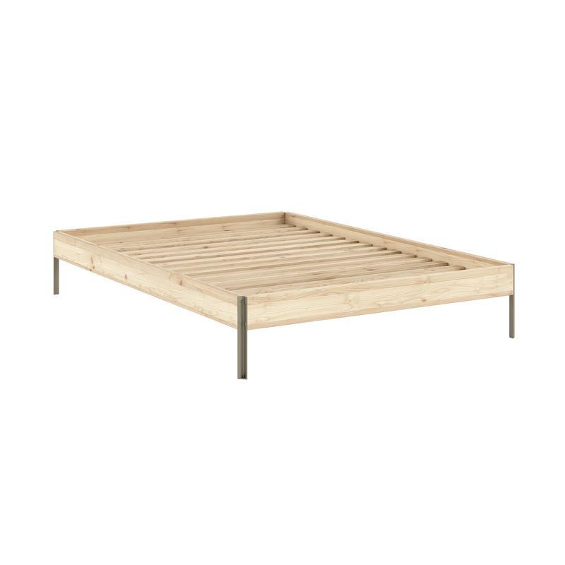 Karup Design - Core Bett | 140 x 200 cm / Kiefer natur / sage green