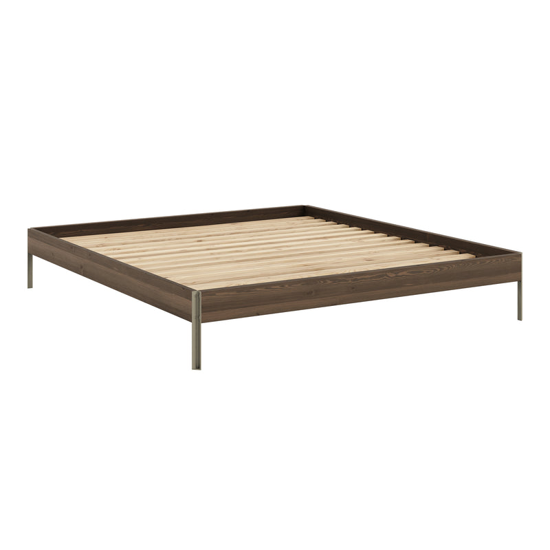Karup Design - Core Bett | 180 x 200 cm / Kiefer carobbraun / sage green
