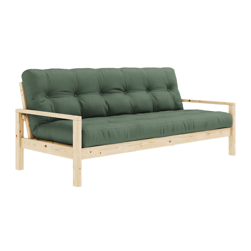 Karup Design - Knob Schlafsofa | 756 Olive Green / 101 clear lacquered