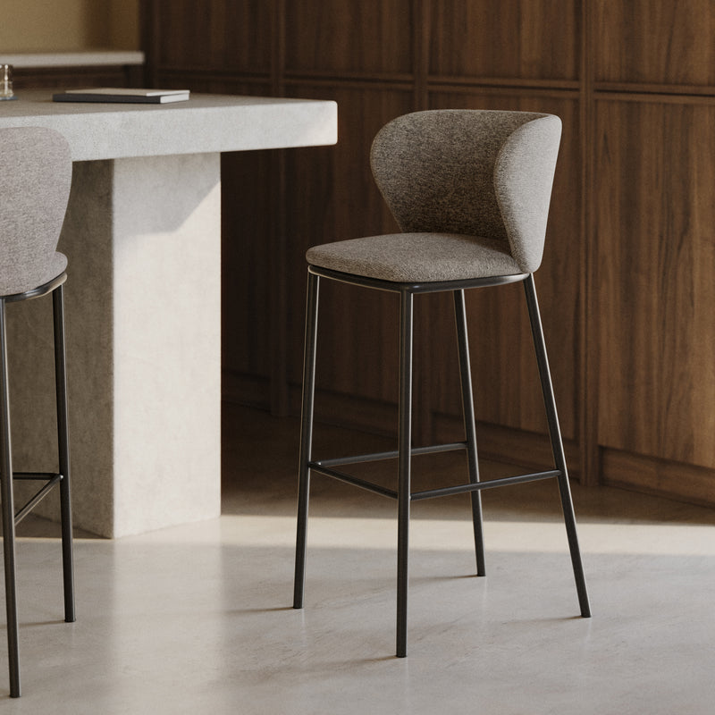 Kave Home - Ciselia Barhocker | Hellbraun