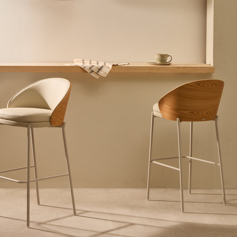 Kave Home - Eamy Barhocker | Beige / Esche natur