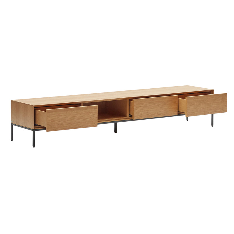 Kave Home - Vedrana TV-Möbel | Eiche / 195 x 35 cm