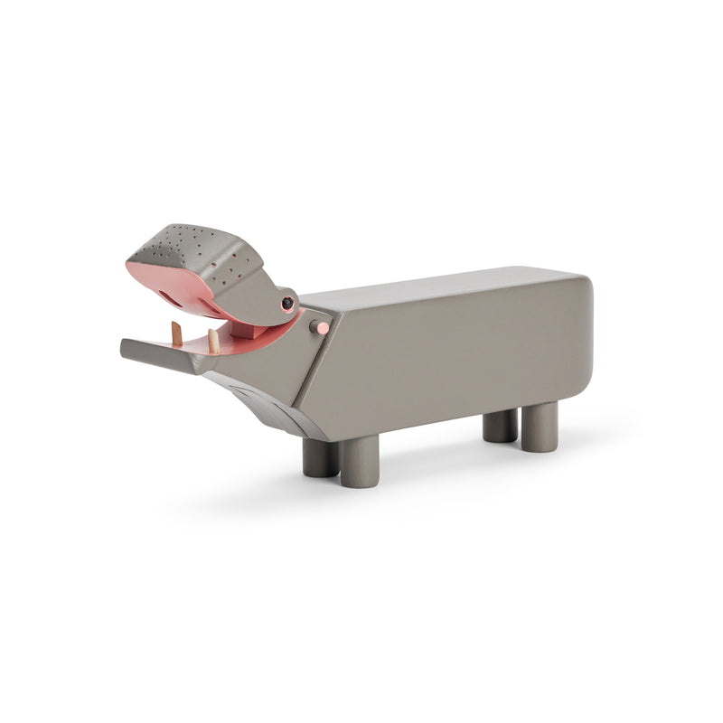 Kay Bojesen - Holz-Flusspferd | H 6 cm / Buche grau