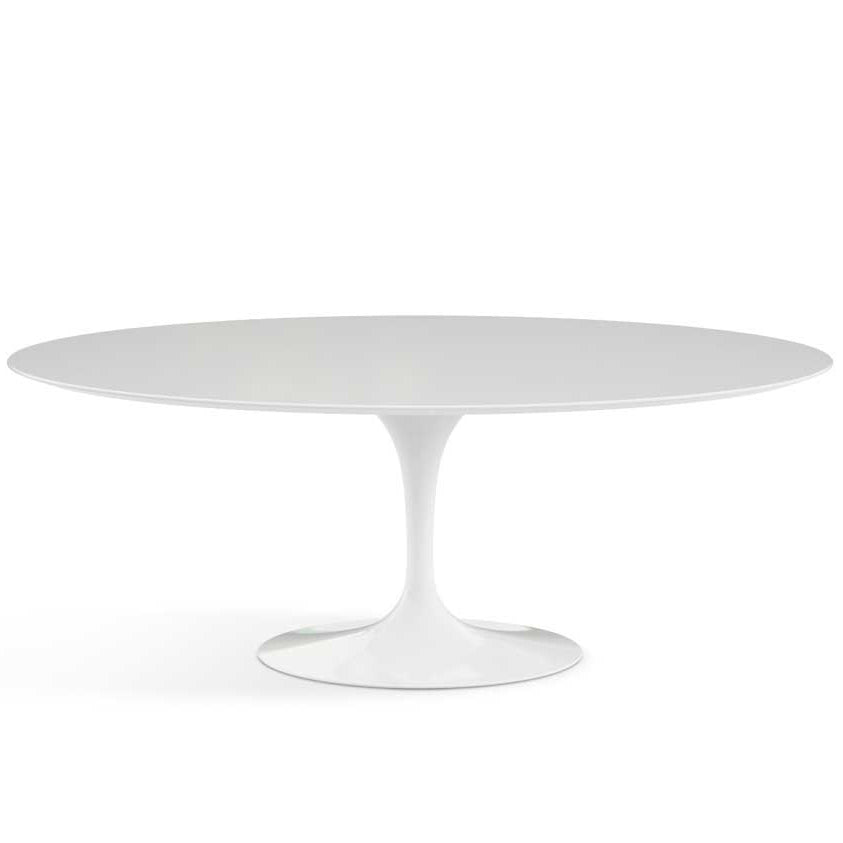 Knoll - Saarinen Tulip Esstisch | Laminat weiß / Ø 198 cm