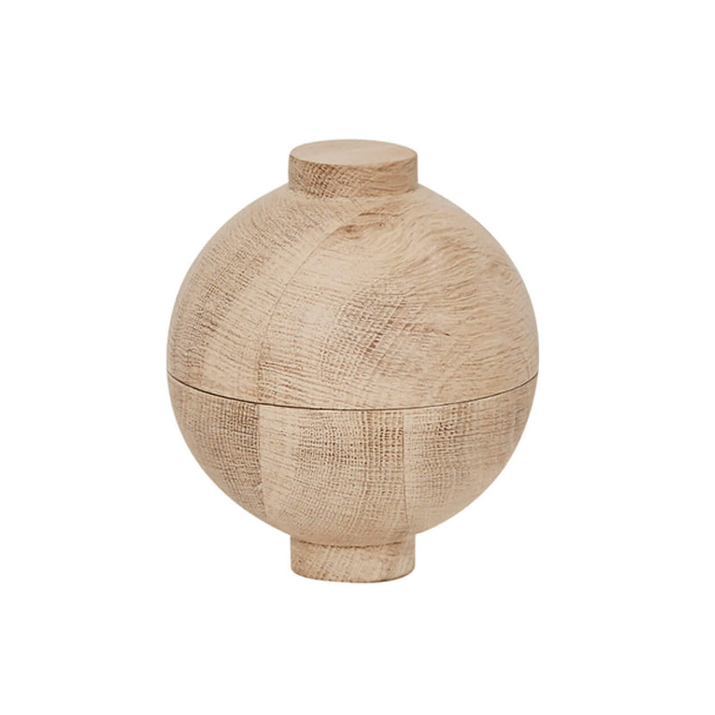 Kristina Dam Studio - Wooden Sphere Aufbewahrung | Ø 16 x H 18 cm / Eiche