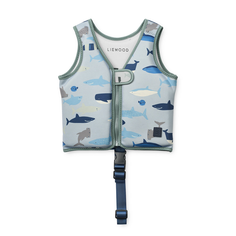 LIEWOOD - Dove Schwimmweste | 11 - 15 kg / shark/dove blue, 15 - 19 kg / Shark/dove blue, 19 - 30 kg / Shark/dove blue