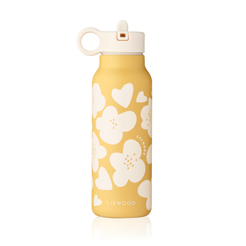 LIEWOOD - Falk Wasserflasche | 350 ml / Flower/lemon yellow