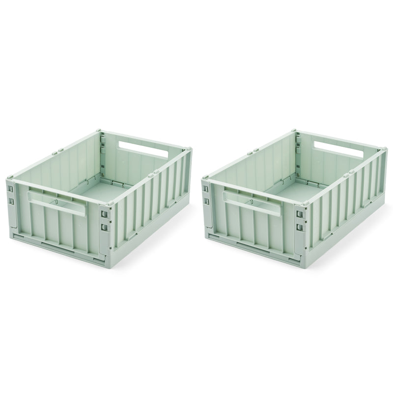 LIEWOOD - Weston Aufbewahrungsbox | 2er-Set / 36 x 25 x 13,5 cm / light peppermint