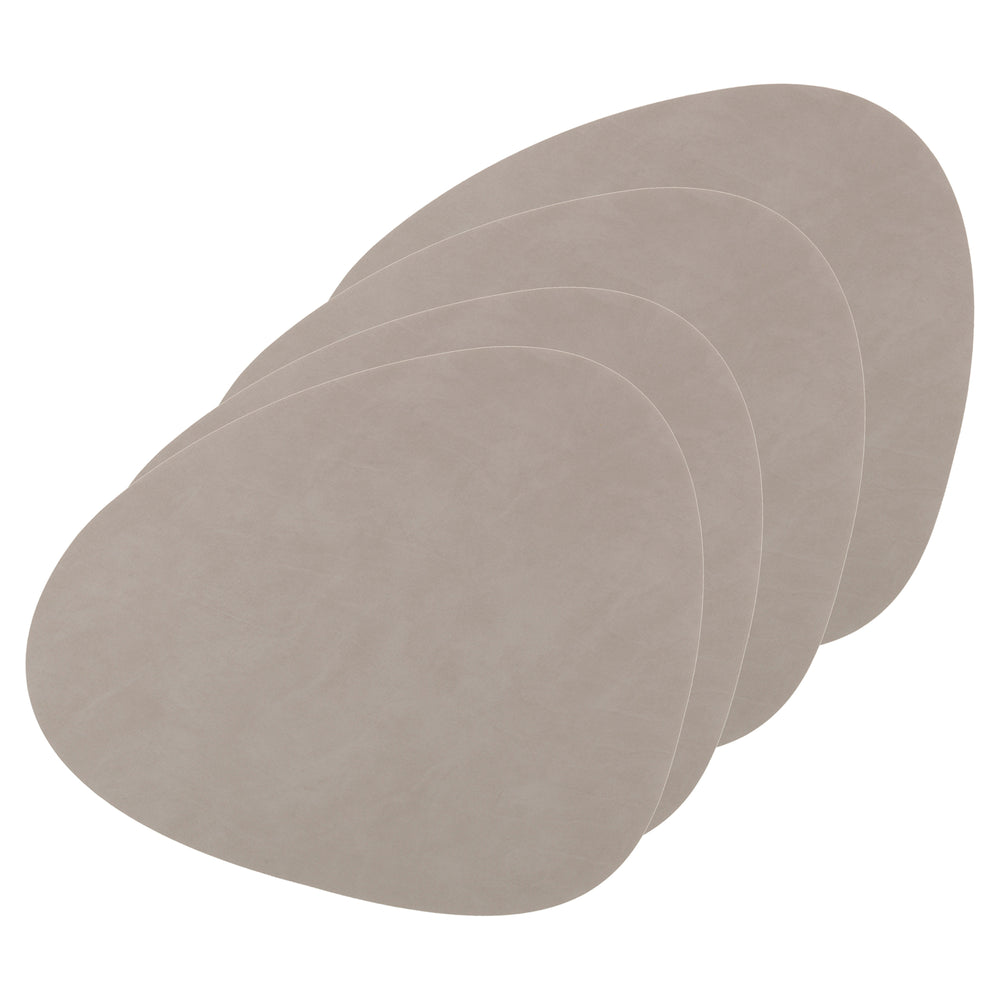 Lind DNA - Tischset Curve L 4er-Set | Nupo hellgrau