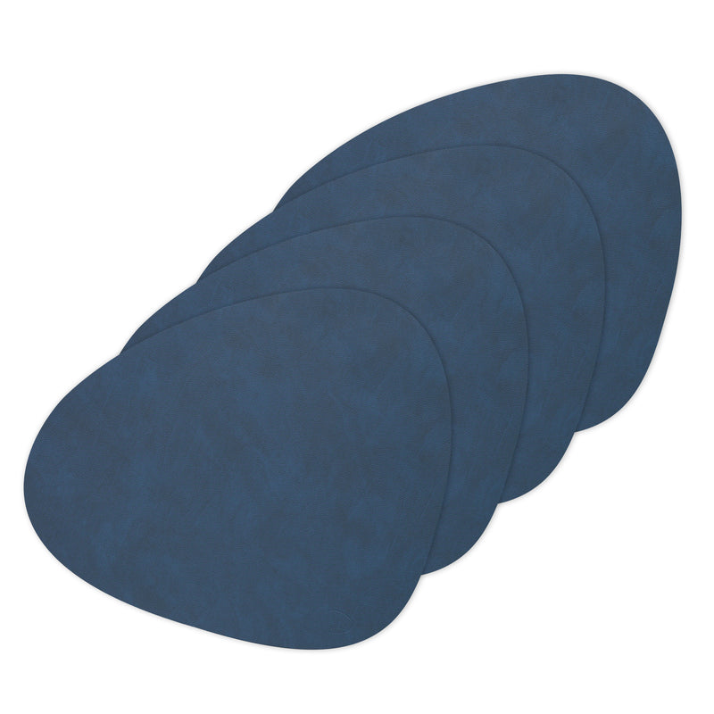 Lind DNA - Tischset Curve L 4er-Set | Nupo midnight blau