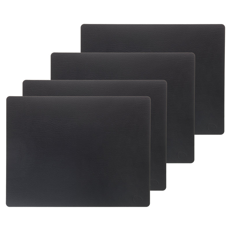 Lind DNA - Tischset Square L (4er-Set) | Bull schwarz