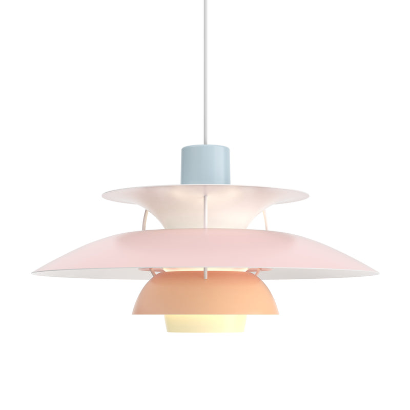 Louis Poulsen - PH 5 Pendelleuchte | blau/rosa/pfirsich