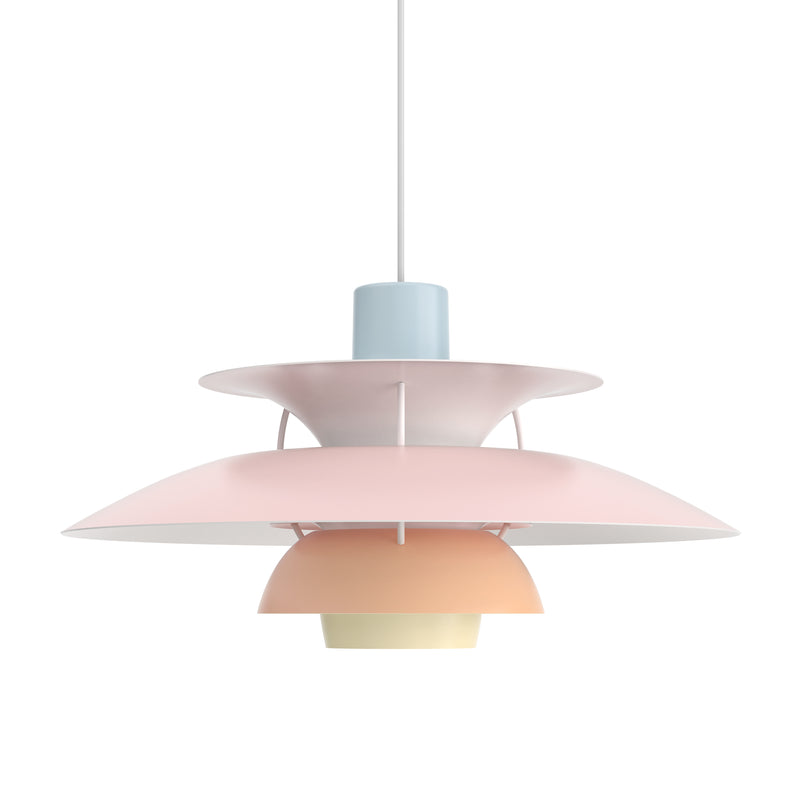 Louis Poulsen - PH 5 Pendelleuchte | blau/rosa/pfirsich