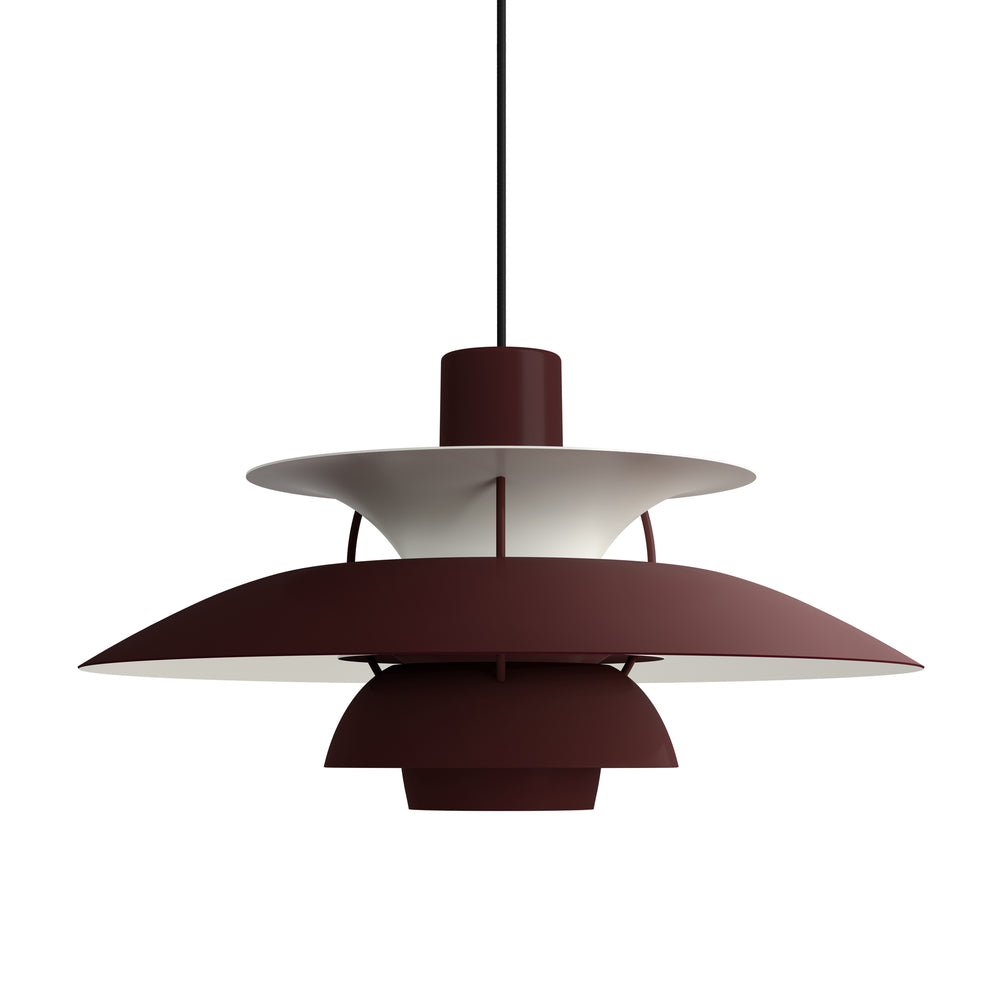 Louis Poulsen - PH 5 Pendelleuchte | burgundy