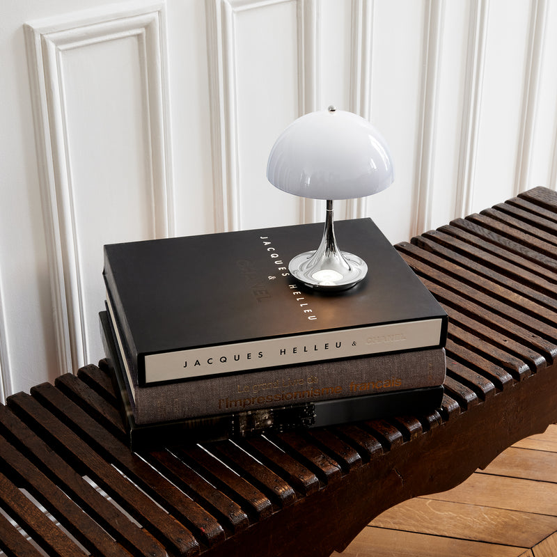 Louis Poulsen - Panthella 160 Portable Akku LED-Tischleuchte | blue grey/chrome