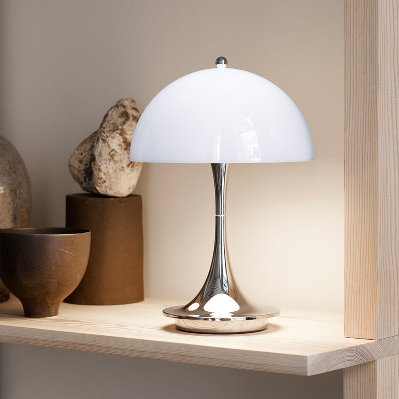 Louis Poulsen - Panthella 160 Portable Akku LED-Tischleuchte | blue grey/chrome