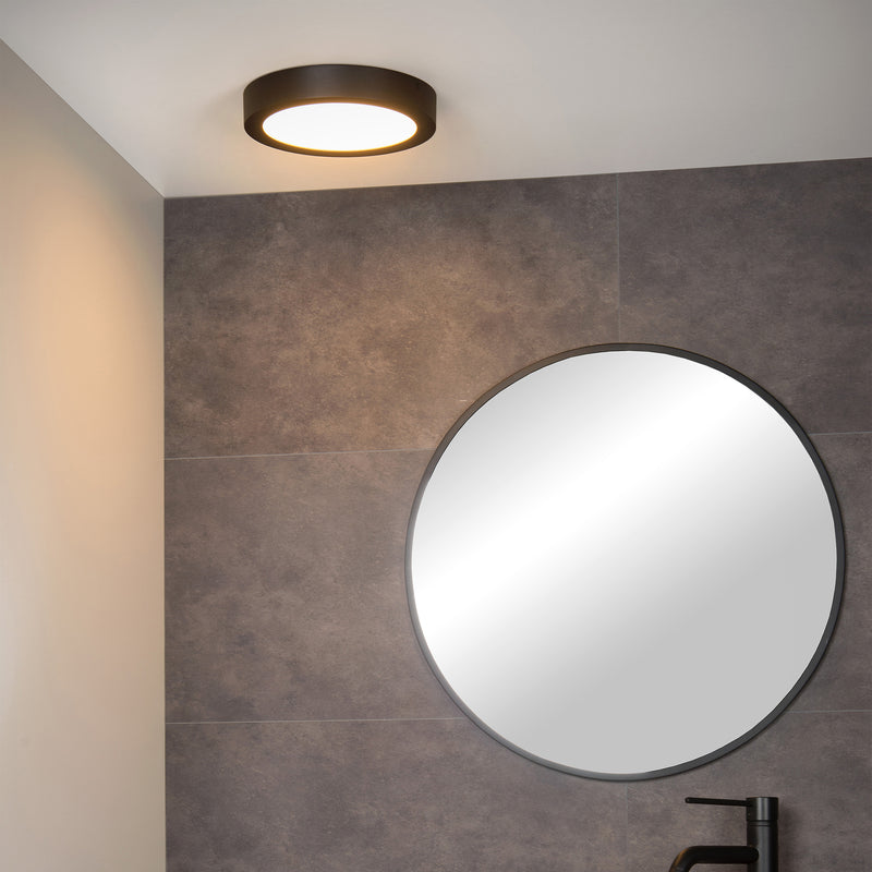 Lucide - Brice 30 LED Deckenleuchte Badezimmer | Ø 24 cm / schwarz