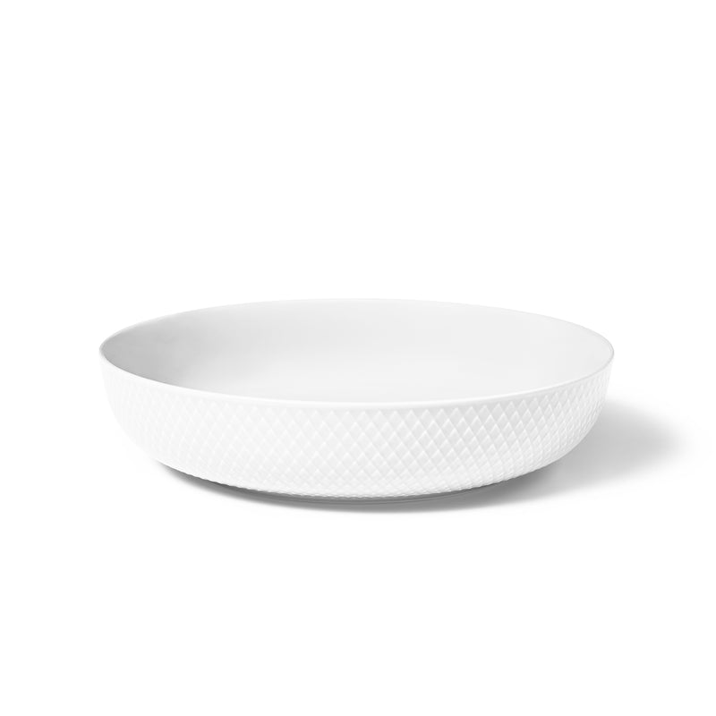 Lyngby Porcelæn - Rhombe Schale | Ø 28 cm / weiß