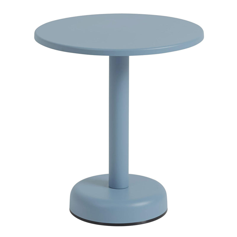 Muuto - Linear Steel Outdoor Kaffeetisch | Ø 42 x H 47 cm / hellblau