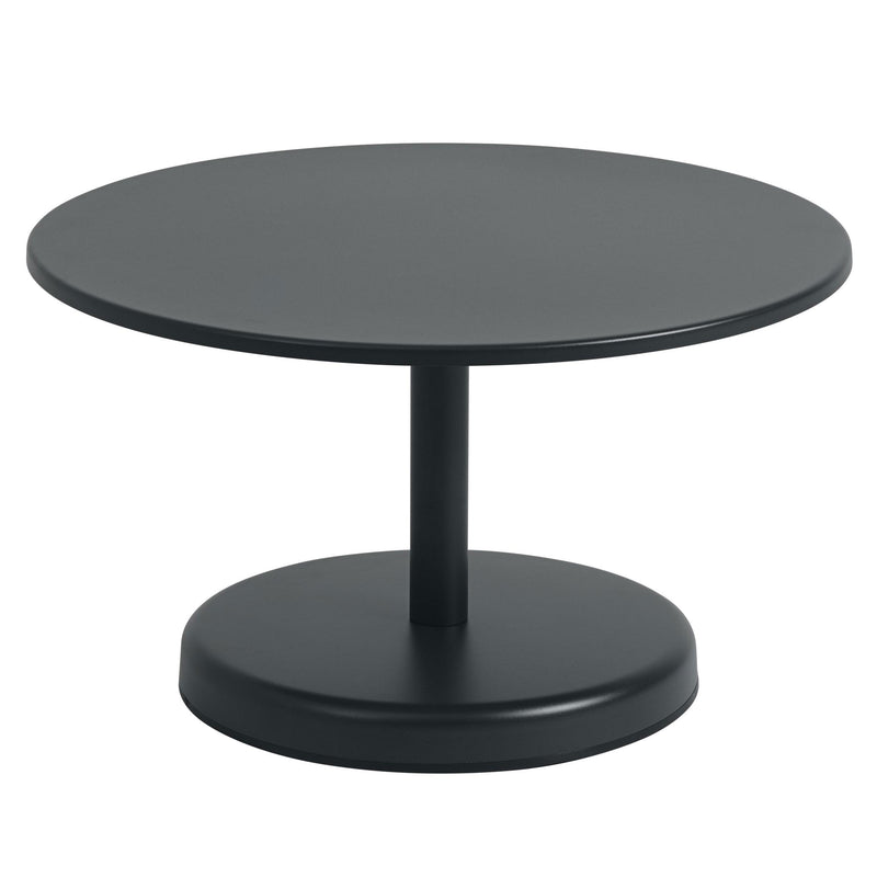 Muuto - Linear Steel Outdoor Kaffeetisch | Ø 70 x H 40 cm / anthrazitschwarz
