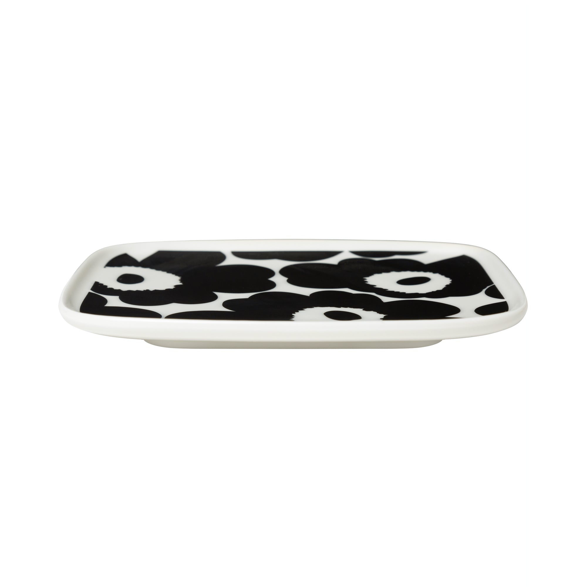 Marimekko - Oiva Unikko Servierplatte | schwarz/weiß