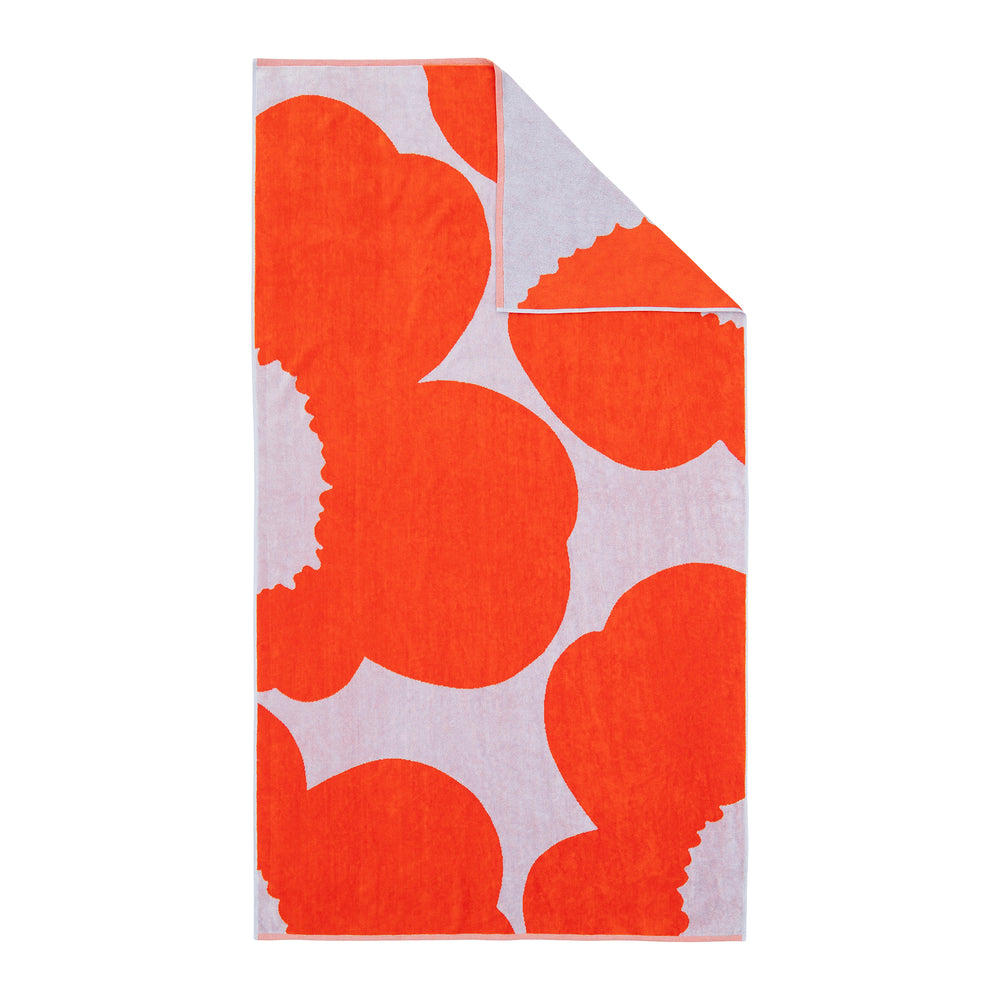 Marimekko - Iso Unikko Badetuch | blue lilac/orange red