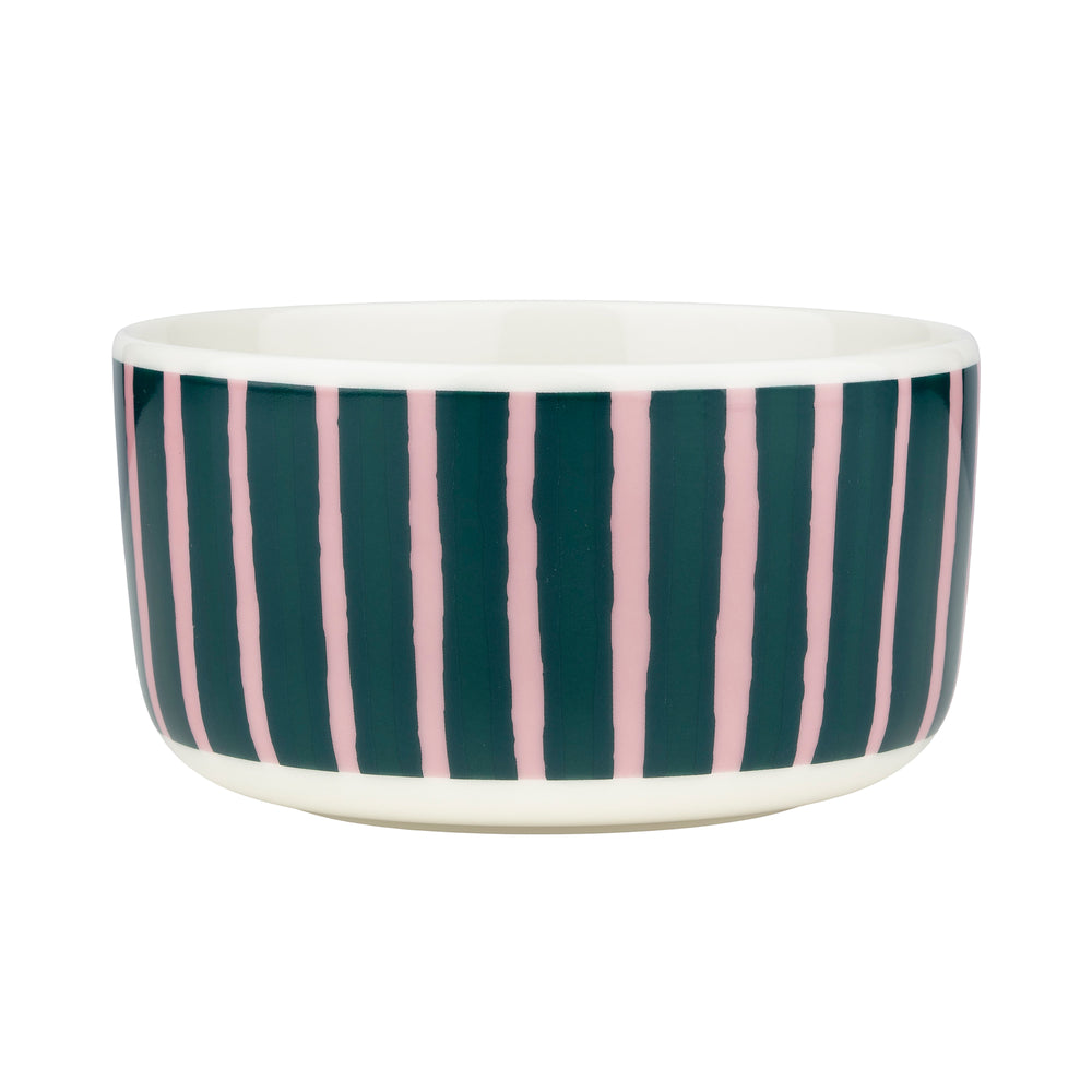 Marimekko - Oiva Piccolo Schale | white/pink/dark green