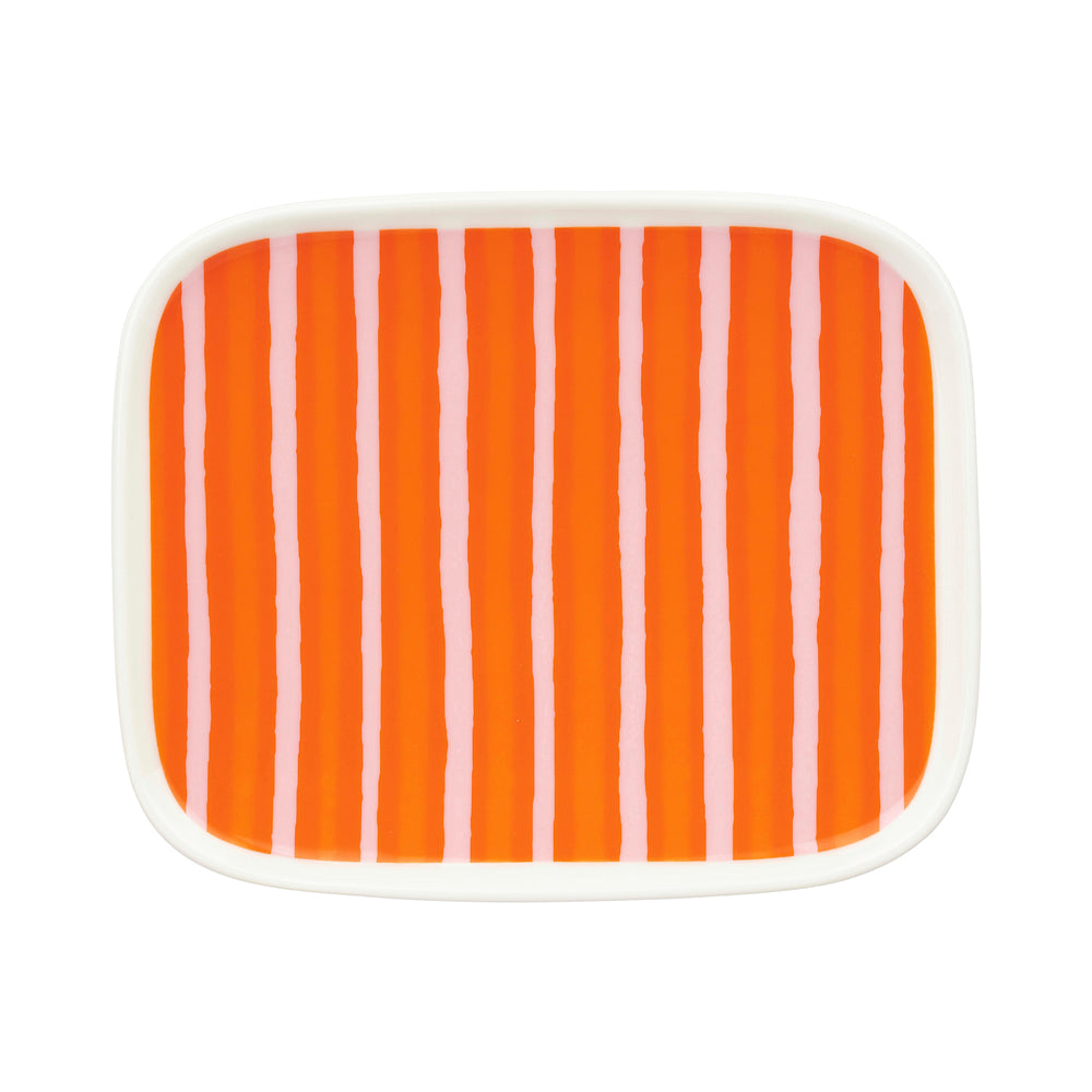 Marimekko - Oiva Piccolo Teller | 15 x 12 cm / weiß/pink/orange