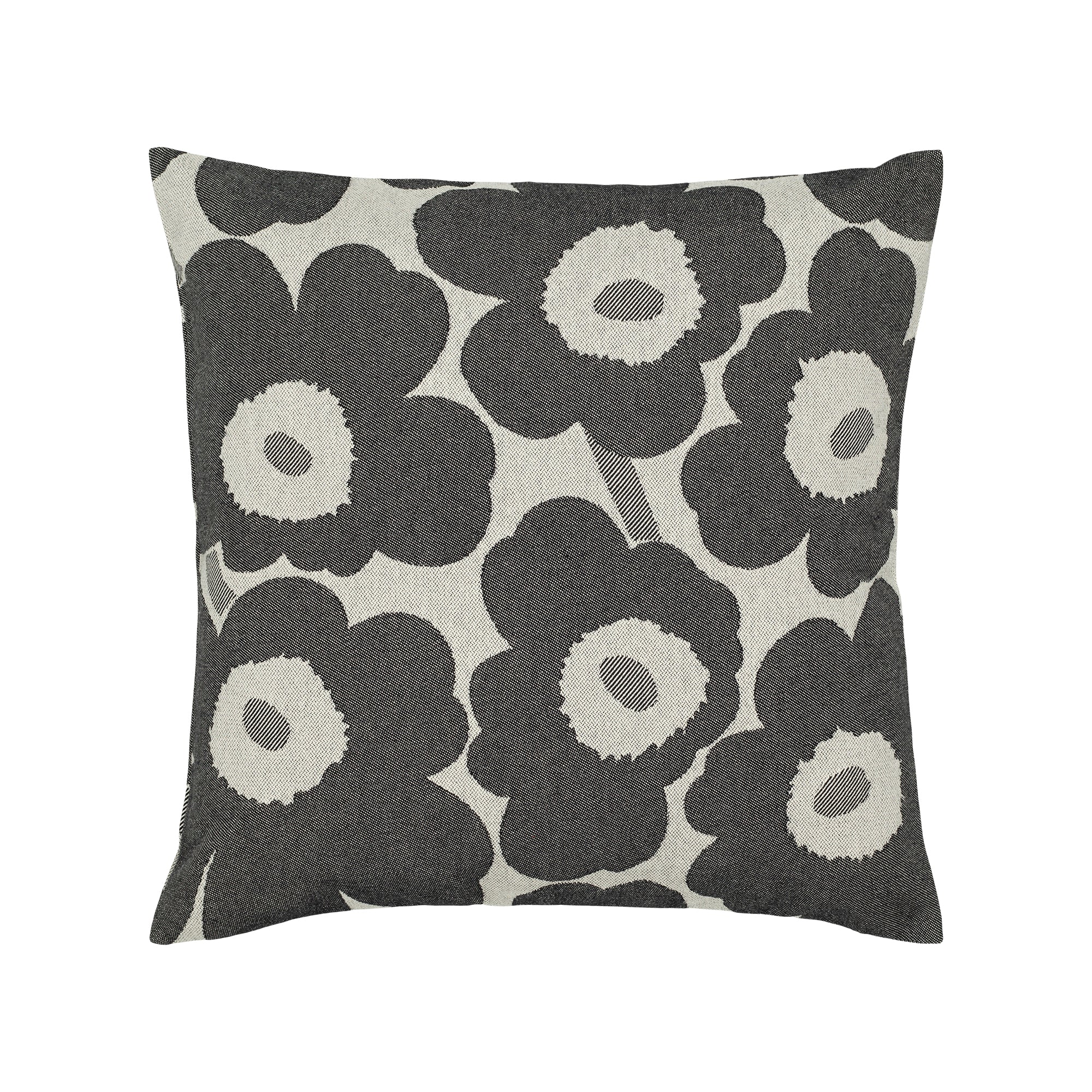 Marimekko - Pieni Unikko Kissenbezug | 47 x 47 cm / off-white/charcoal/sand