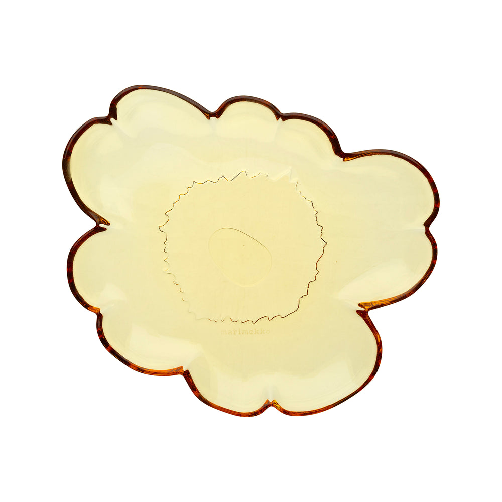 Marimekko - Unikko Glasteller | 20 cm / amber