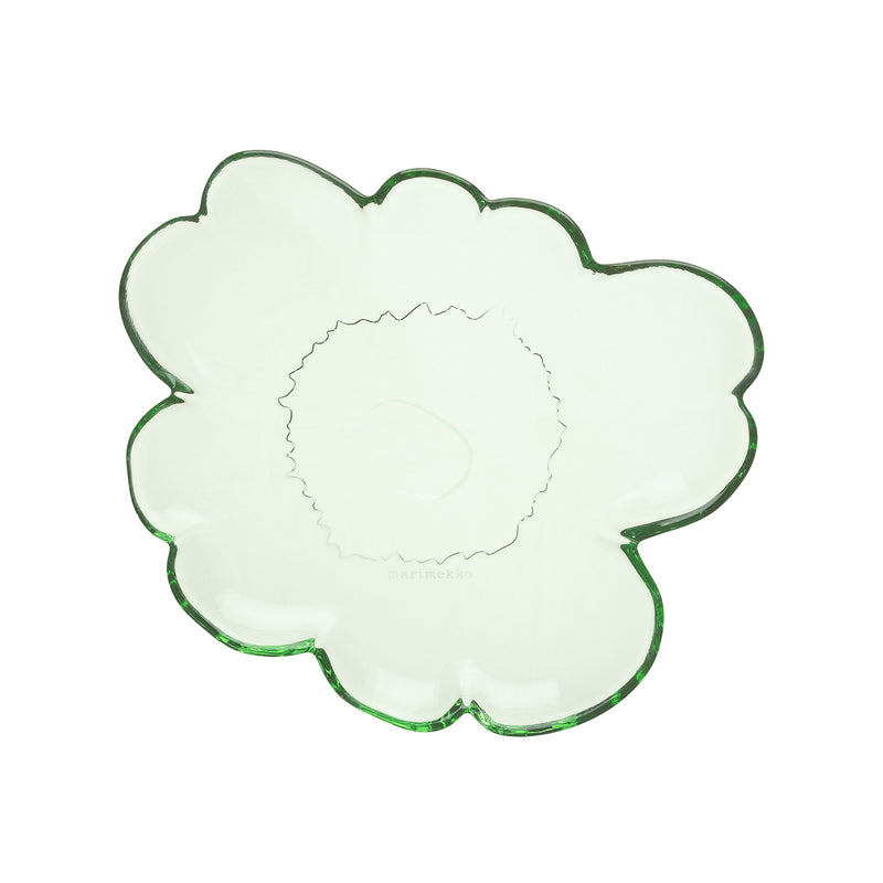Marimekko - Unikko Glasteller | 20 cm / grün
