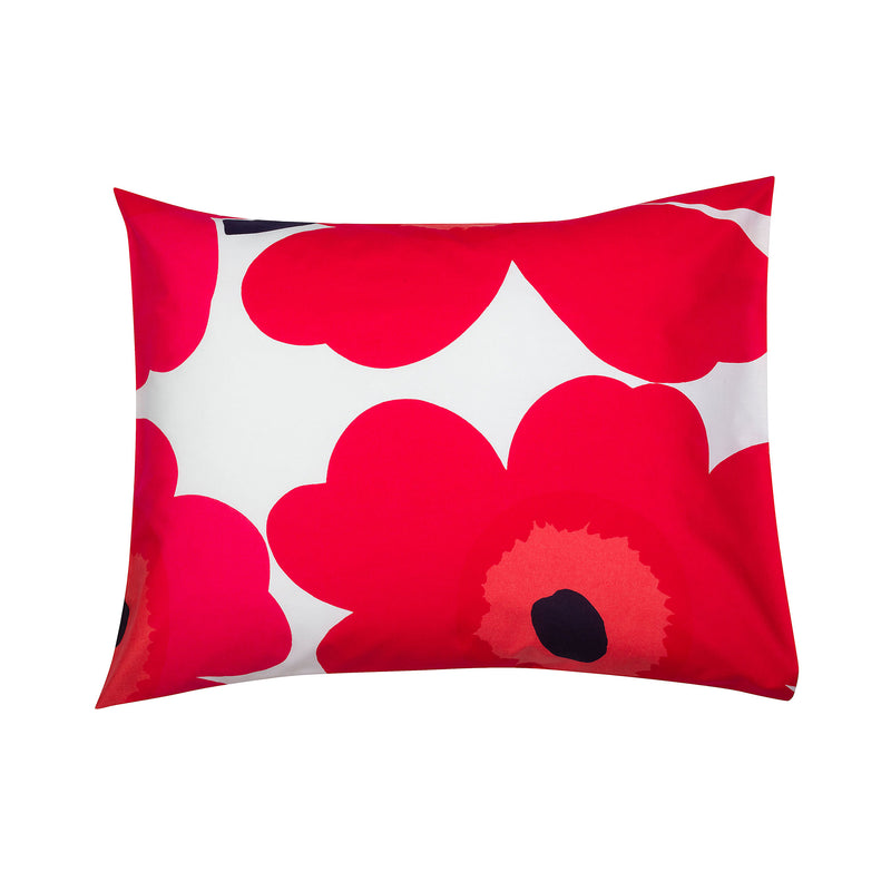 Marimekko - Unikko Kopfkissenbezug | 65 x 65 cm / rot/weiß