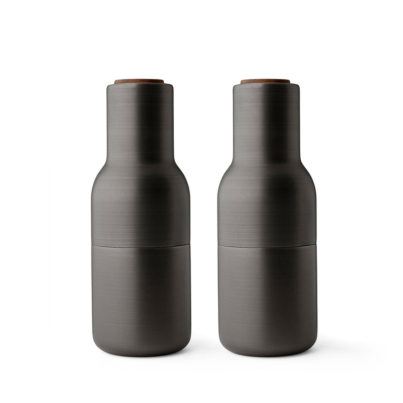 Audo - Bottle Grinder Salz- und Pfeffermühle | Walnuss / messing brüniert