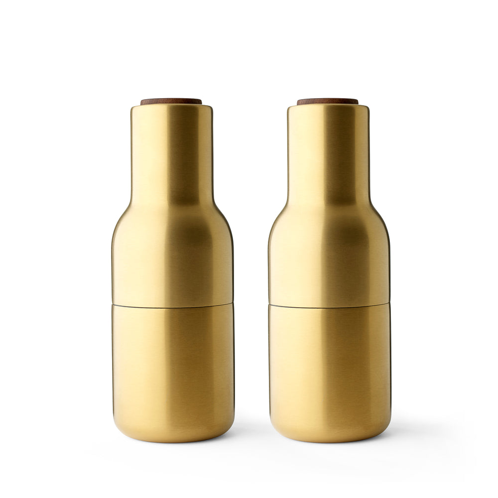 Audo - Bottle Grinder Salz- und Pfeffermühle | Walnuss / messing, gebürstet