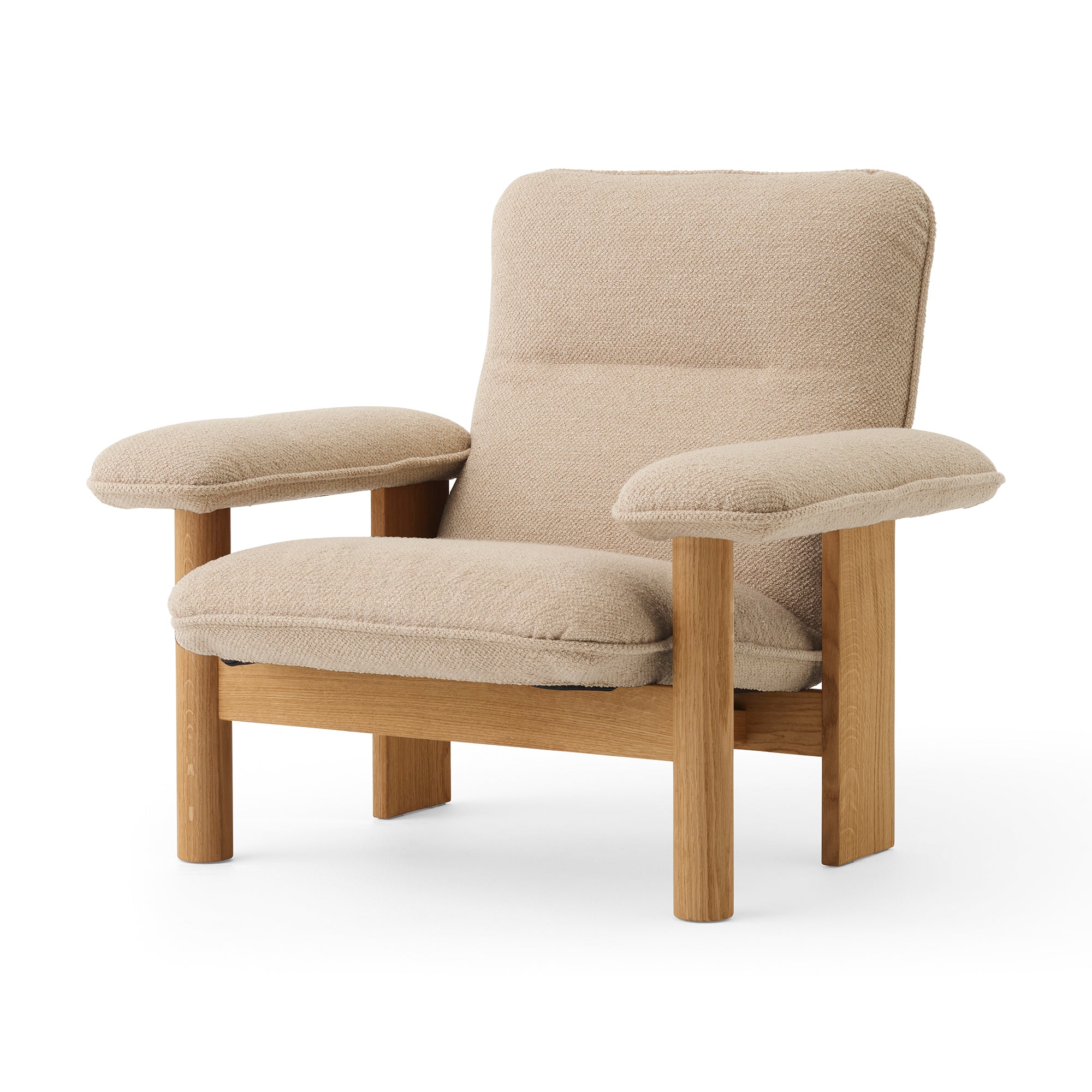 Audo - Brasilia Lounge Chair | Audo Bouclé beige (02) / Eiche natur 