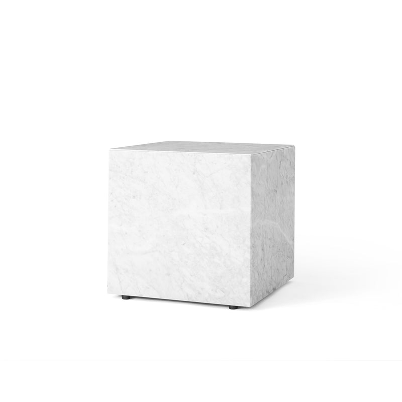 Audo - Plinth Beistelltisch | cubic / weißer Marmor