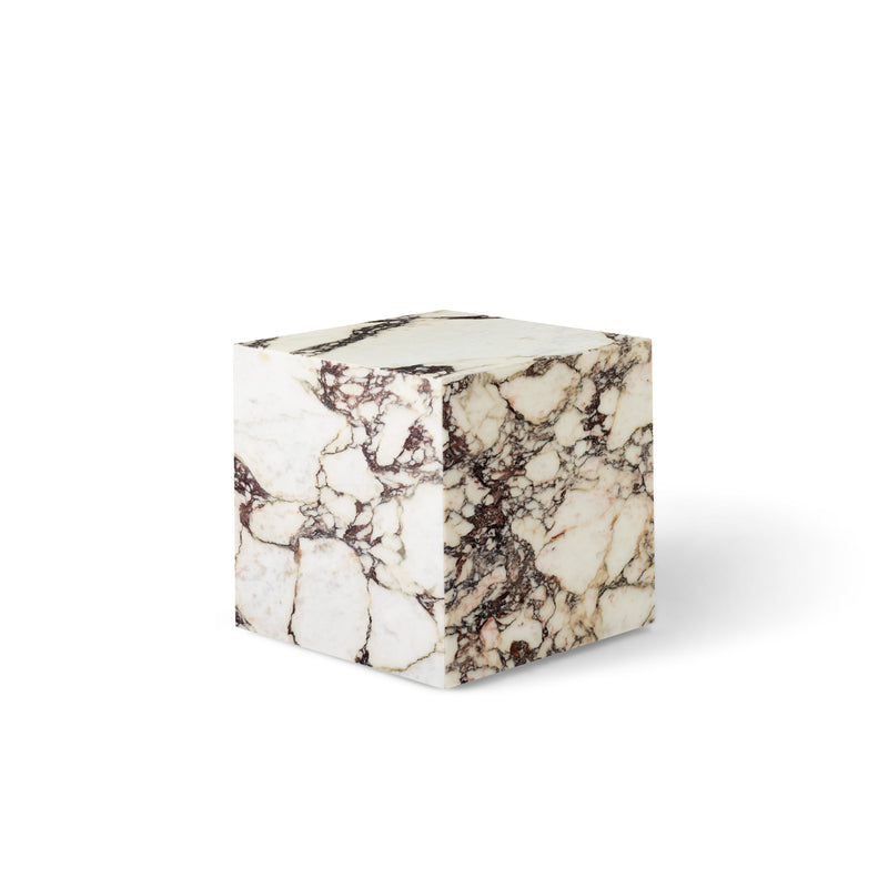 Audo - Plinth Beistelltisch | cubic / rosa Marmor