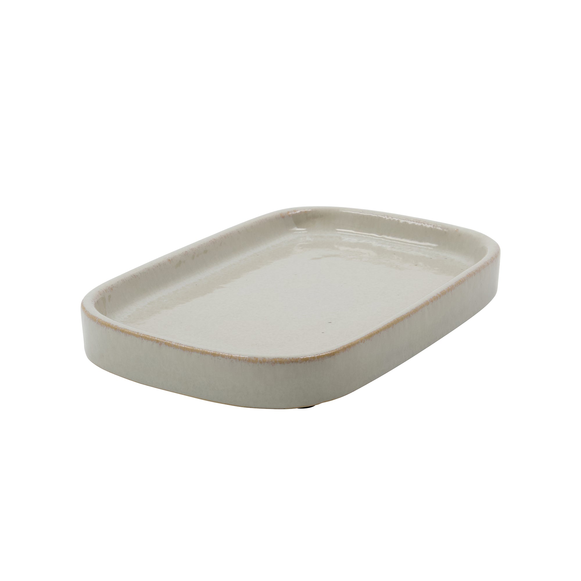 Meraki - Datura Tablett | 24,5 x 16,5 cm / shellish grey