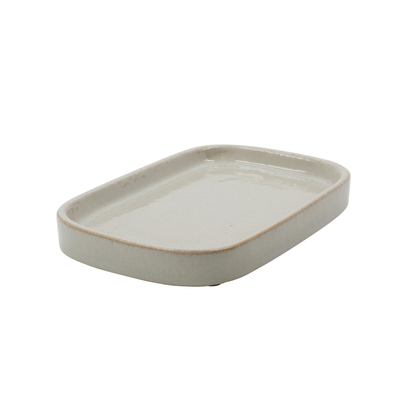 Meraki - Datura Tablett | 24,5 x 16,5 cm / shellish grey