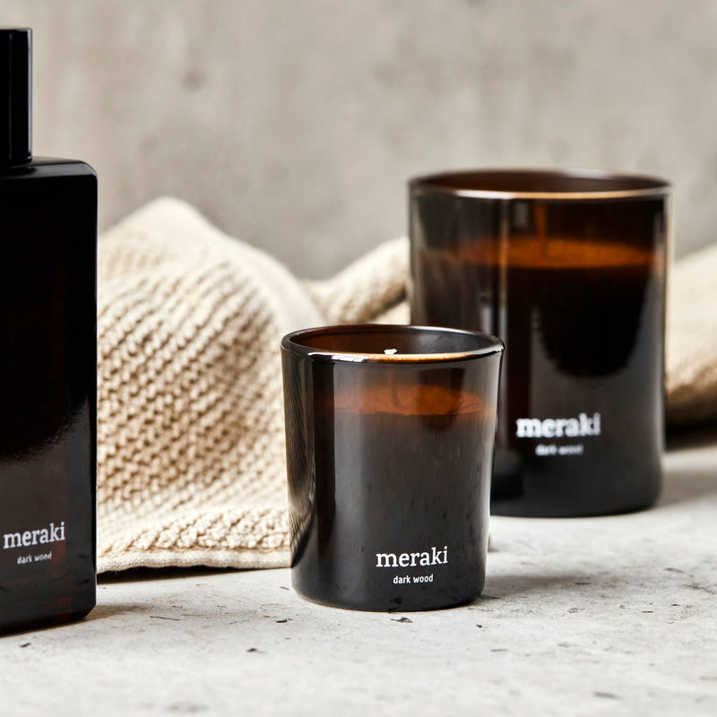 Meraki - Duftkerze | 2er-Set / Ø 6 cm / Dark wood