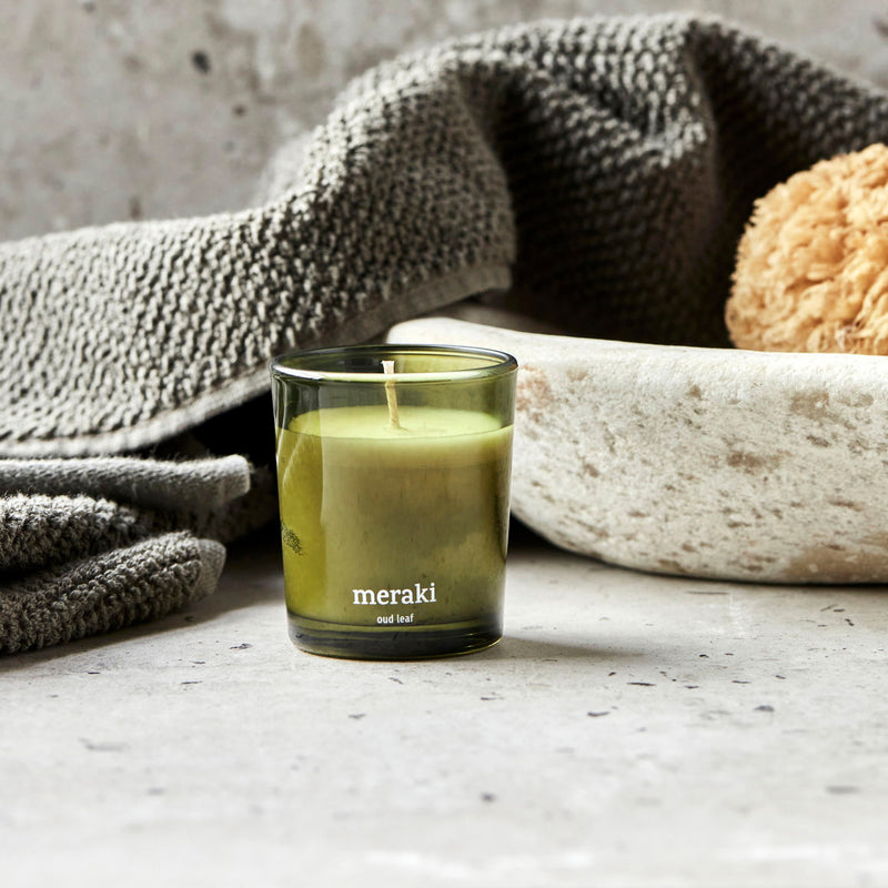 Meraki - Duftkerze | 2er-Set / Ø 6 cm / Oud leaf