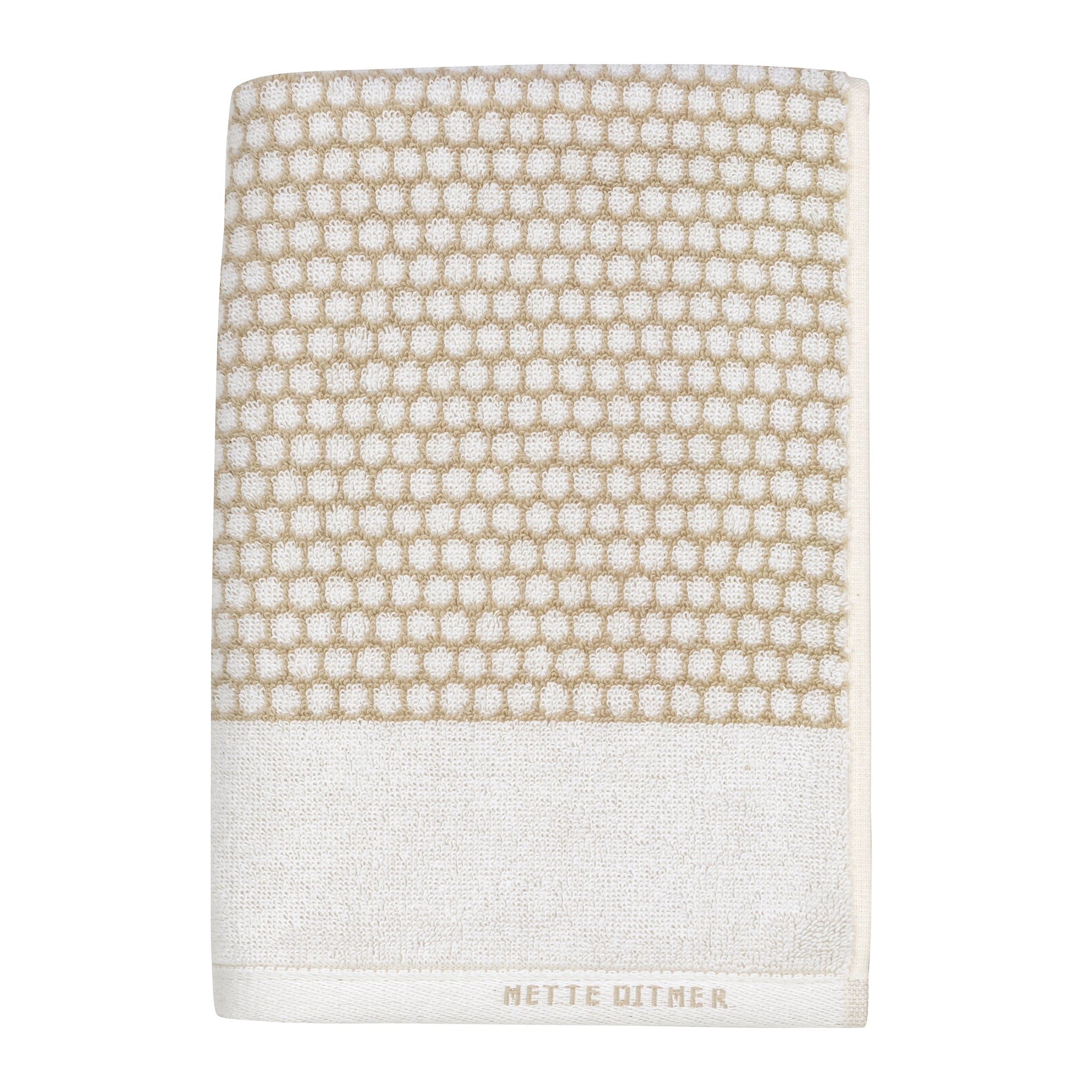 Mette Ditmer - Grid Badetuch | sand/off-white